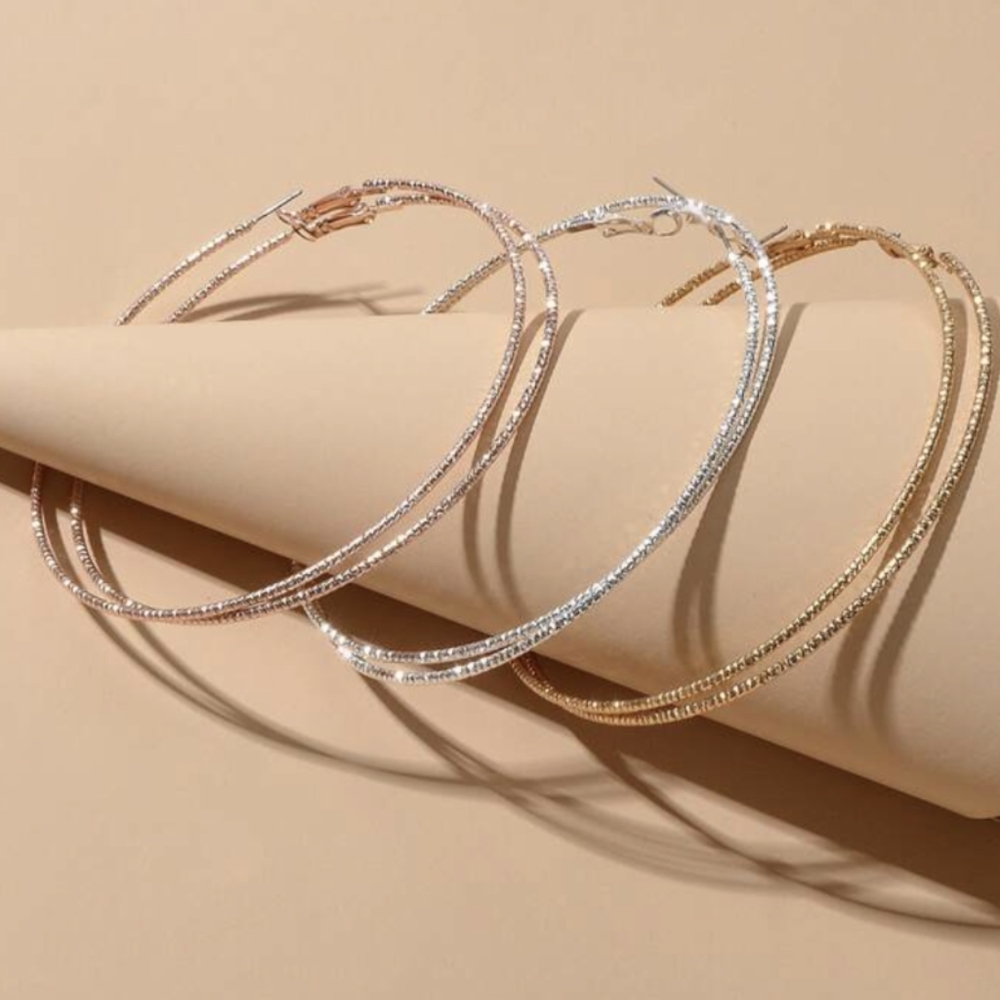 3 pairs Minimalist Hoop Earrings